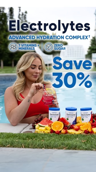 electrolyte powder, hydration supplement, sports drink mix, vitamin supplement, electrolyte drink, fitness supplement, workout powder, sale promotion, lifestyle, fresh, energetic, blue, red